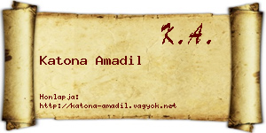 Katona Amadil névjegykártya